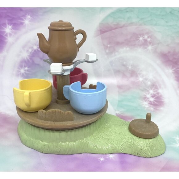 Sylvanian Families Calico Critter Spinning Tea Cup Ride Teapot Damaged - Picture 1 of 5